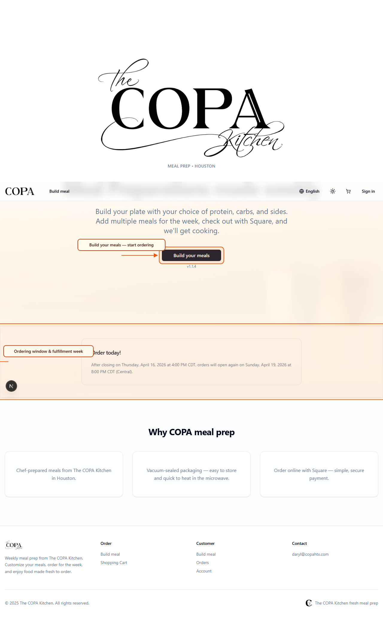 Illustration: storefront home page with ordering window callout